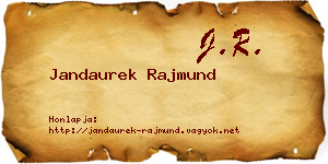 Jandaurek Rajmund névjegykártya